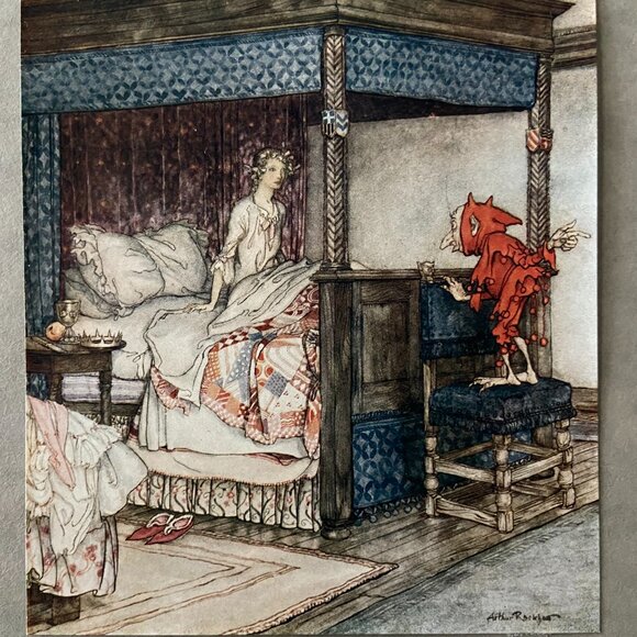 Arthur Rackham, Antique Art, Vintage Print, From British Ballads - Picture 2 of 8